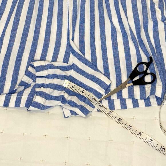 Sonoma Linen Shorts Women's L | Blue & White Striped | Lightweight Comfort | EUC - Picture 9 of 10